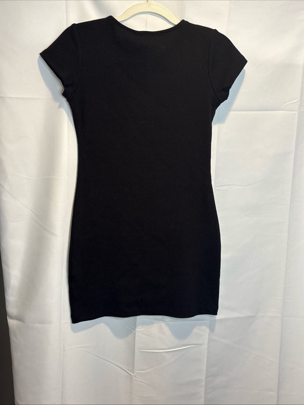 Princess Polly Black Ribbed Mini Dress - Picture 7 of 9